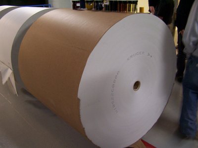 Publishers often have extra newsprint rolls that may be cheap or even free.