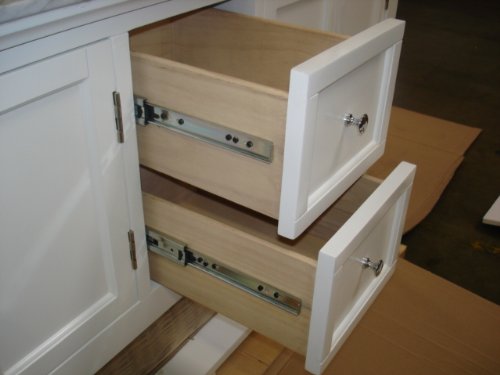 See the quality in the construction of the Beverly vanity by Kitchen Bath Collection