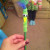 A funky pen made from pipe cleaners and other items from the kit, inspired by the Mister Maker show