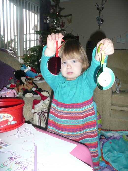 ...and even making Christmas decorations!