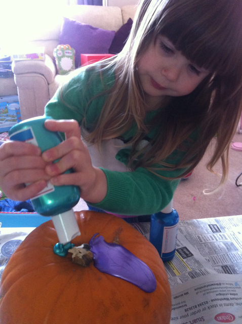 ...to decorating Halloween pumpkins...