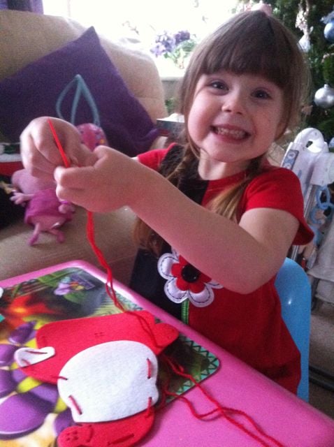 ...and she most definitely LOVES being a Little Crafty Kid!