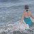 My next to oldest wading out into deeper water. My next to oldest wading out into deeper water.