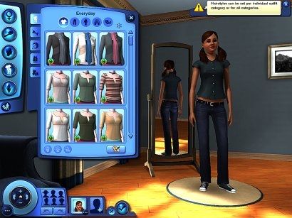 The Sims 3 Create a Sim: Clothing your Sim