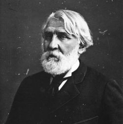 Portrait of Yvan Tourgueniev. Chosen for a resemblance to descriptions of Jean Valjean in his older years.
