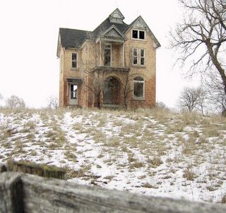 The first house I ever visited as an urban explorer. This is how it looked from the gate at the bottom of the driveway, just off the main road.
