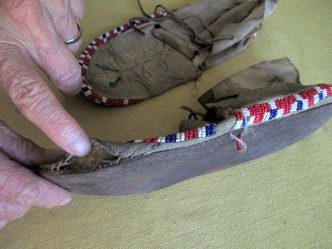 Another section of ripped out leathers from top to sole.
