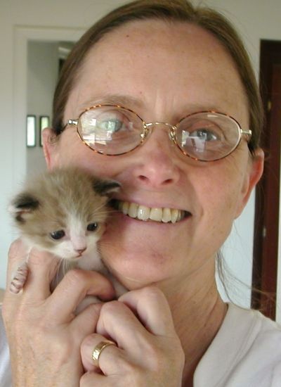 Me and a foster kitten