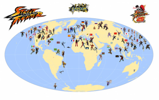 Street Fighter world map