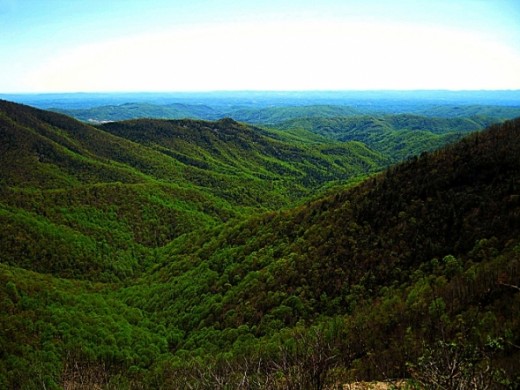 This is Wildcat Rock Overlook in the summer.