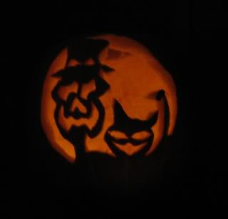 skeleton and cat