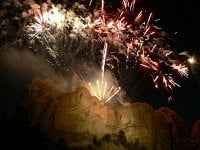 Fireworks at Mount Rushmore