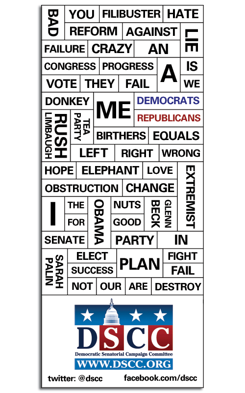 Here's some political words for your homemade kit