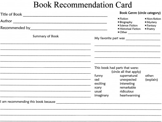 Book Recommendation card