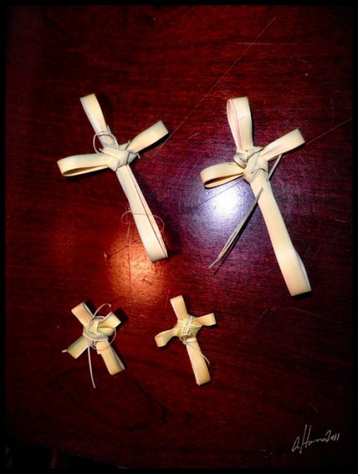 Four Palm Crosses