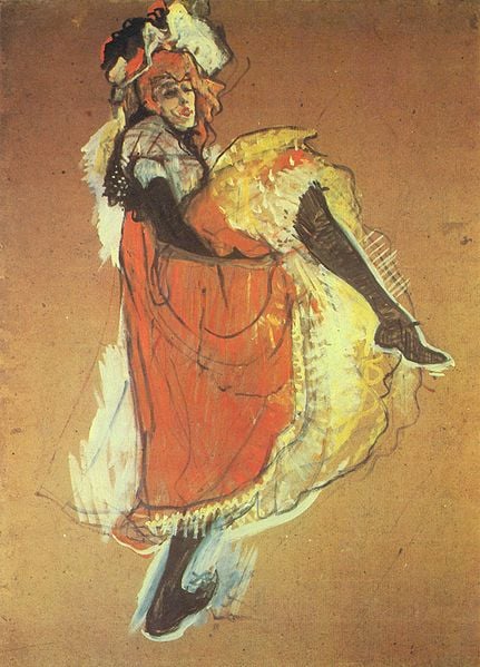 Jane Avril Dancing by Toulouse-Lautrec