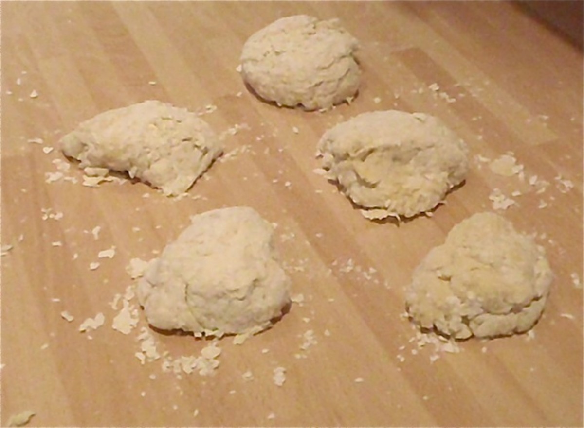Here's the dough ready to be put through the mangle!