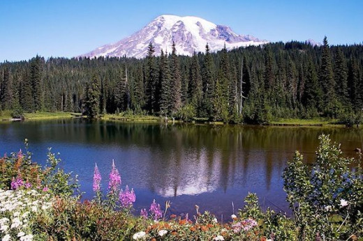 Mt. Rainer, reflection in lake