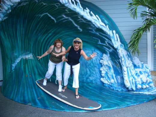 Lucy and I Catching a Wave on Our Way to Universal Studios for the Day!