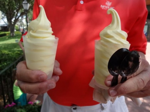 A Dole Whip from the Pineapple Promenade