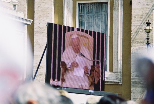 Yes, he was also on the "jumbo-tron" for the masses to see...