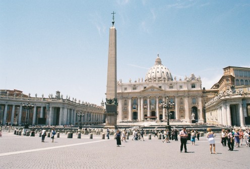 St. Peter's Square and Basilica, with the Egyptian Obelisk in the center.
