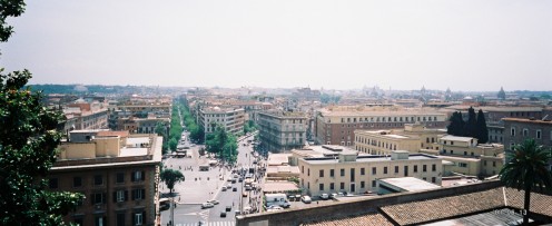 A view of the city from inside the museums.