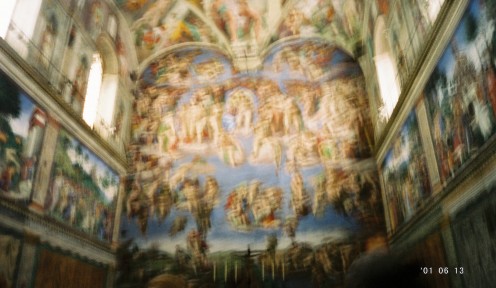 Covering one wall, "The Last Judgement" (sorry it's not clearer...these are all "illegal" photos I snuck in).