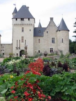 The Château of Rivau from the vegetable garden