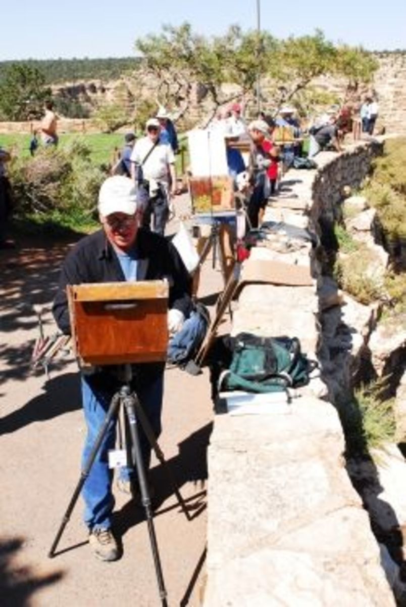 Plein air artists on the South Rim of Grand Canyon