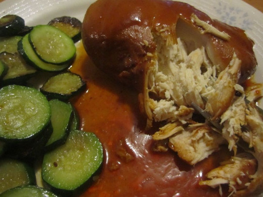 Our tangy and sweet slow-cooker bbq chicken