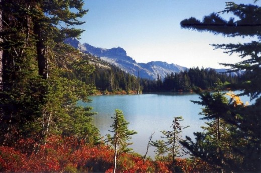 Lyman Lake in the fall.  We went with the high school students (all 4 of them) from the Holden Village school.   I was the assistant to the teacher (because he was overwhelmed with all the students).  Such an incredible experience!