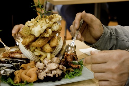 A meal at Felons Bistro Photograph: Andrew Wilson 