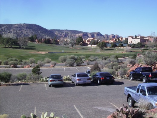 Golf course at a timeshare condominium in Sedona, Arizona.
