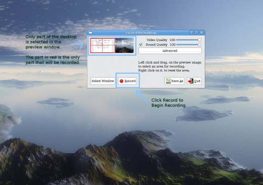 Using gtk-recordmydesktop
