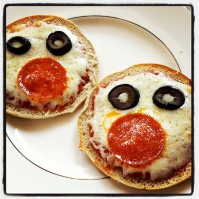 Homemade pizzas are a great way to sneak some veggies into little tummies.