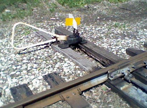 And to play it safe they are both locked so that the trains will not end up in the wrong places. Only a few people have the ability to change the direction of these rails.
