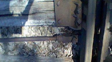 This is on the side of the rails. The bar is what will pull or push the rail from one direction to the other.