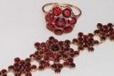 Victorian Jewelry Garnet Bracelet and ring