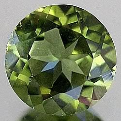 Dark Green Peridot round gem