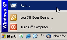 The RUN command in your start menu