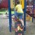 This is one of the things that my son tends to spend the most time on when we are at this playground. This photo was also sent off to his aunts.