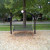 A swinging bench to watch the kids as they play.