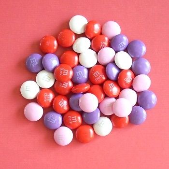 Dark Chocolate M&Ms for Valentine's Day