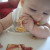 Our Baby Led Weaning journey: He tried various ways to get the food to his mouth. Our Baby Led Weaning journey: He tried various ways to get the food to his mouth.