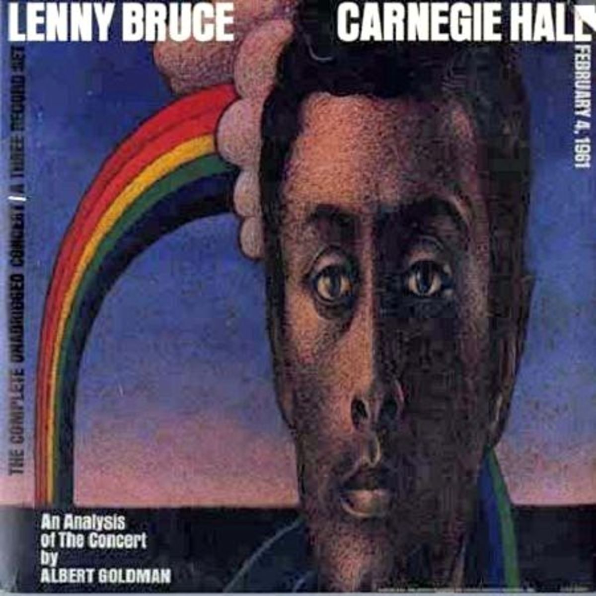 Lenny Bruce "Live at Carnegie Hall Concert" United Artists UAS 9800 12" LP Vinyl Record, US Pressing (1961) w/ Poster Insert
