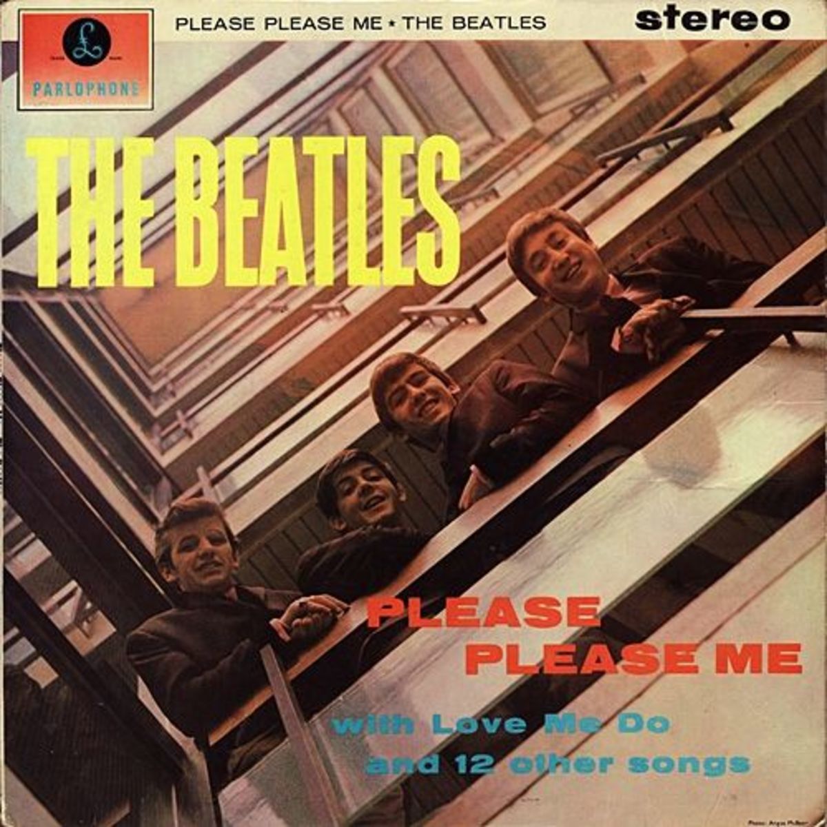 The Beatles "Please Please Me" Parlophone Records PCS 3042 Stereo 12" Vinyl Record  UK Pressing (1963) Large Stereo Cover 