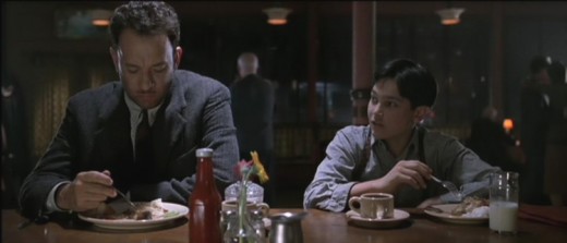 Tom Hanks and Tyler Hoechlin in Road to Perdition