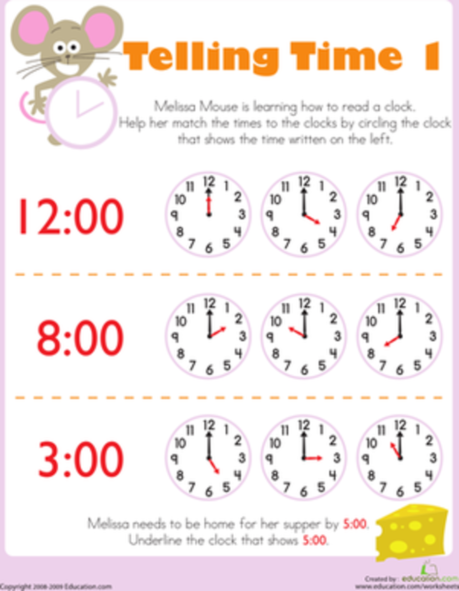 free printable time worksheets for kids
