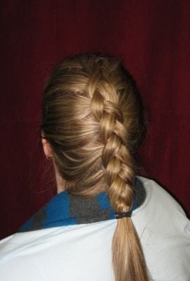 inverted french braid